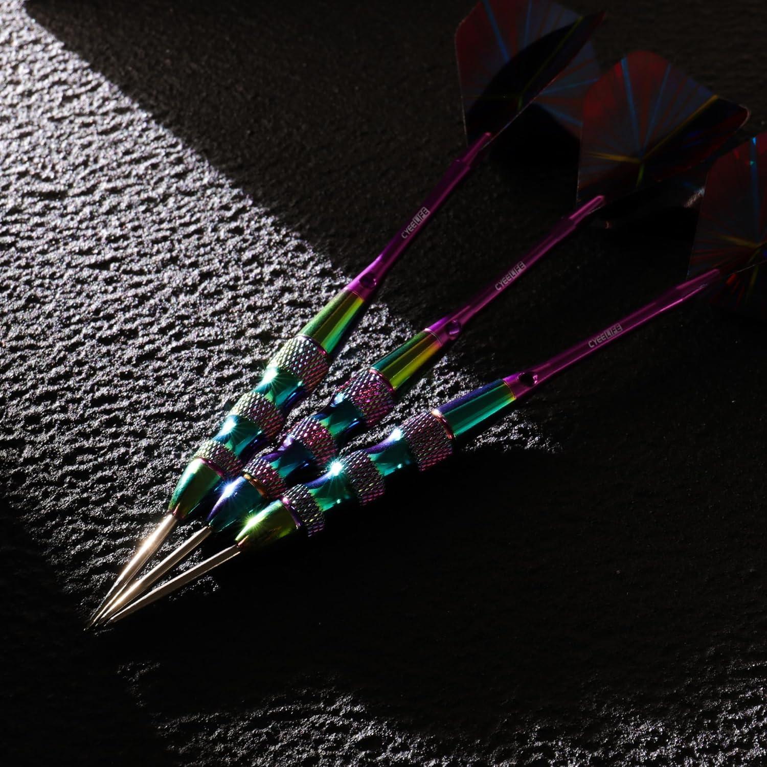 Dartpfeile Metallspitze 22g Profi Steeldarts Aluminium Schaft Flights