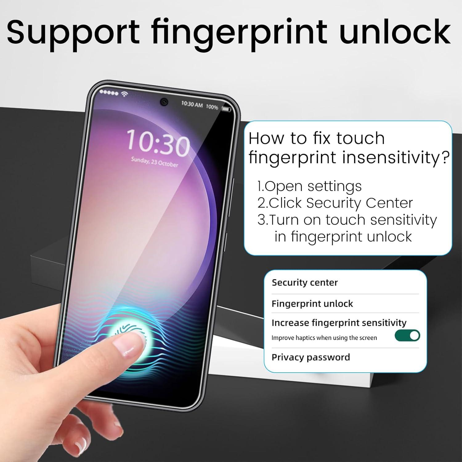 Panzer Schutz Glas Samsung Galaxy S23 FE 4G/5G【9H Härte, Anti-Kratzr, HD