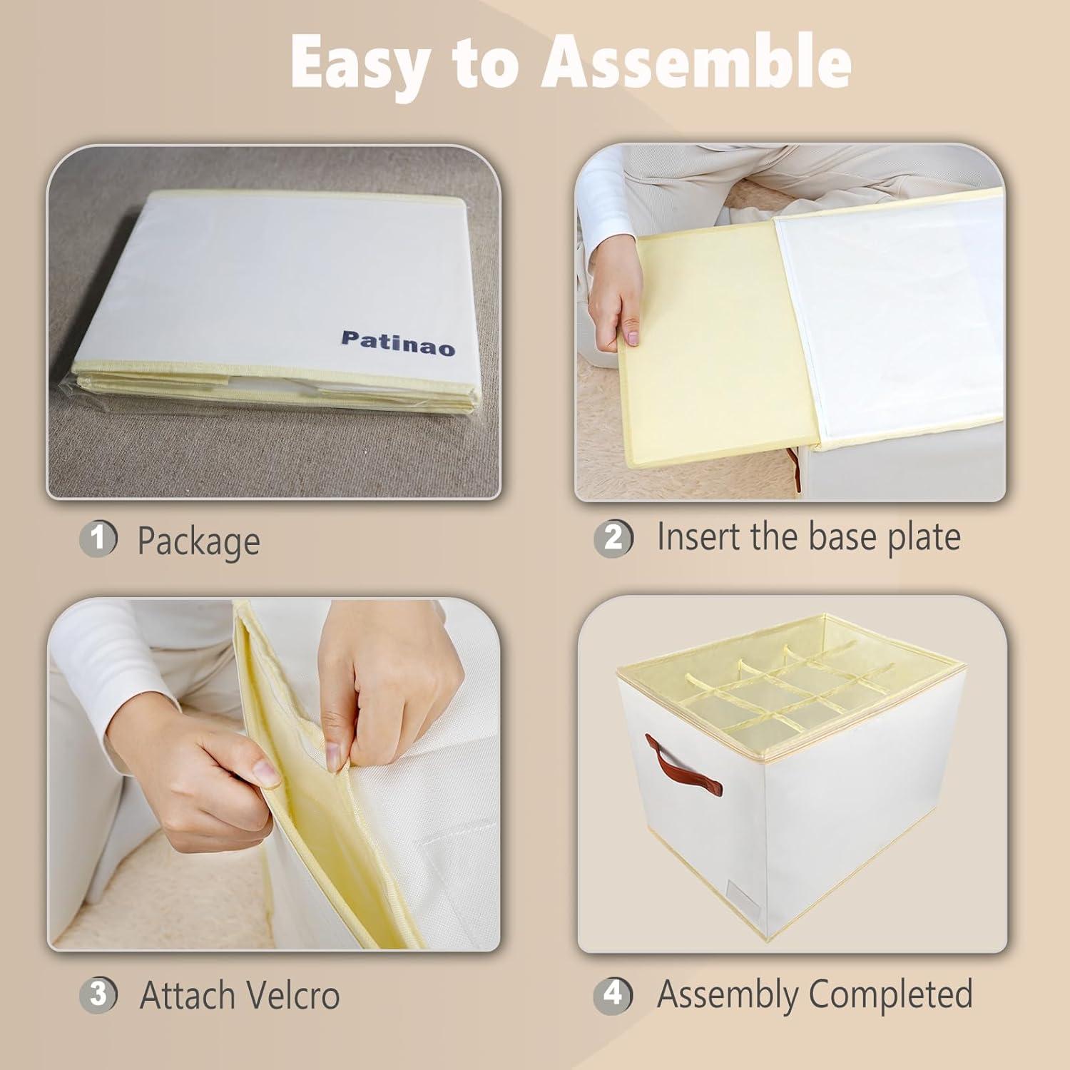 Schuhboxen Stapelbar Schuhregal 24 Zellen Organizer