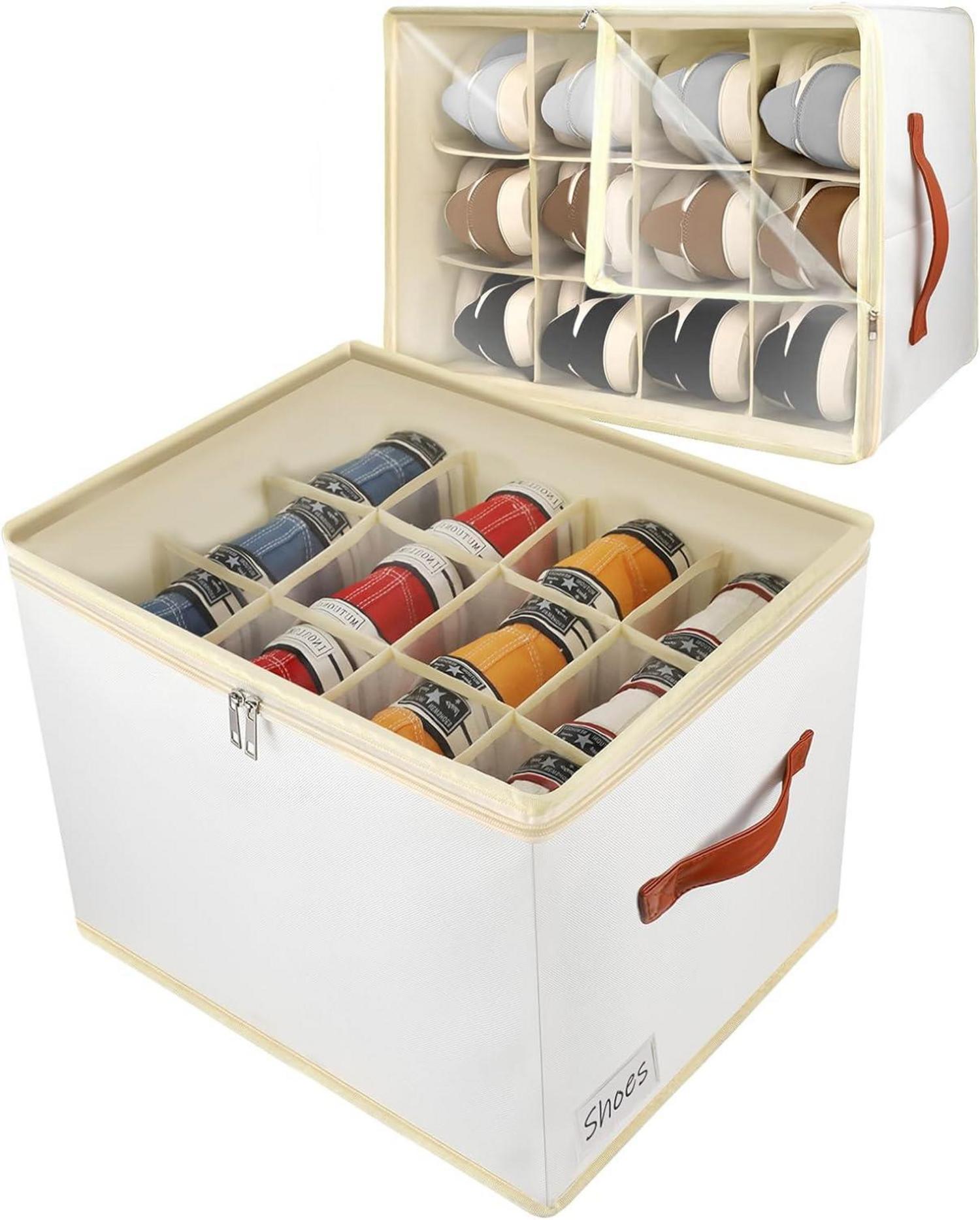 Schuhboxen Stapelbar Schuhregal für Schrank – LuxusKollektion