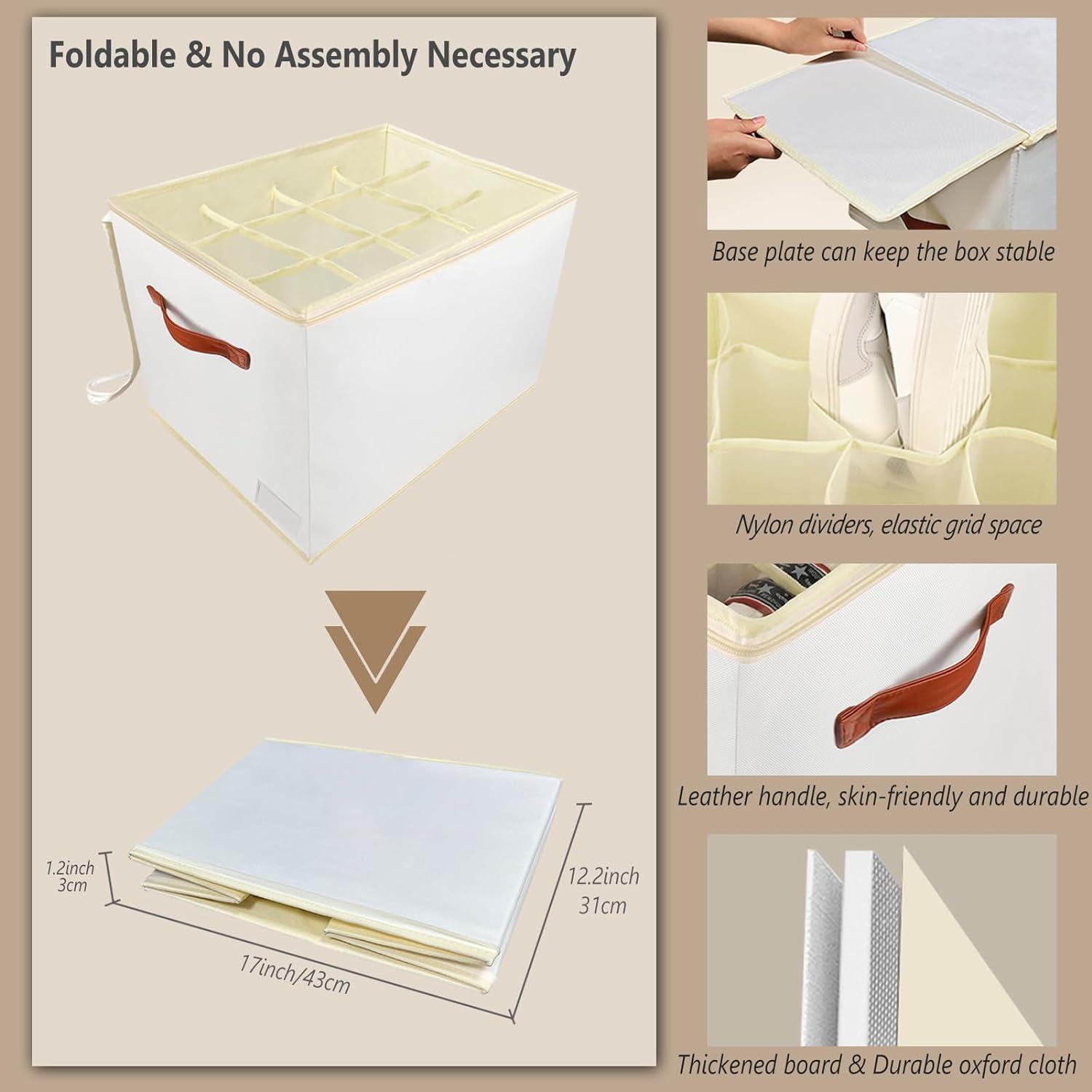 Schuhbox Stapelbar Schuhregal Organizer für Schrank Shoe Rack