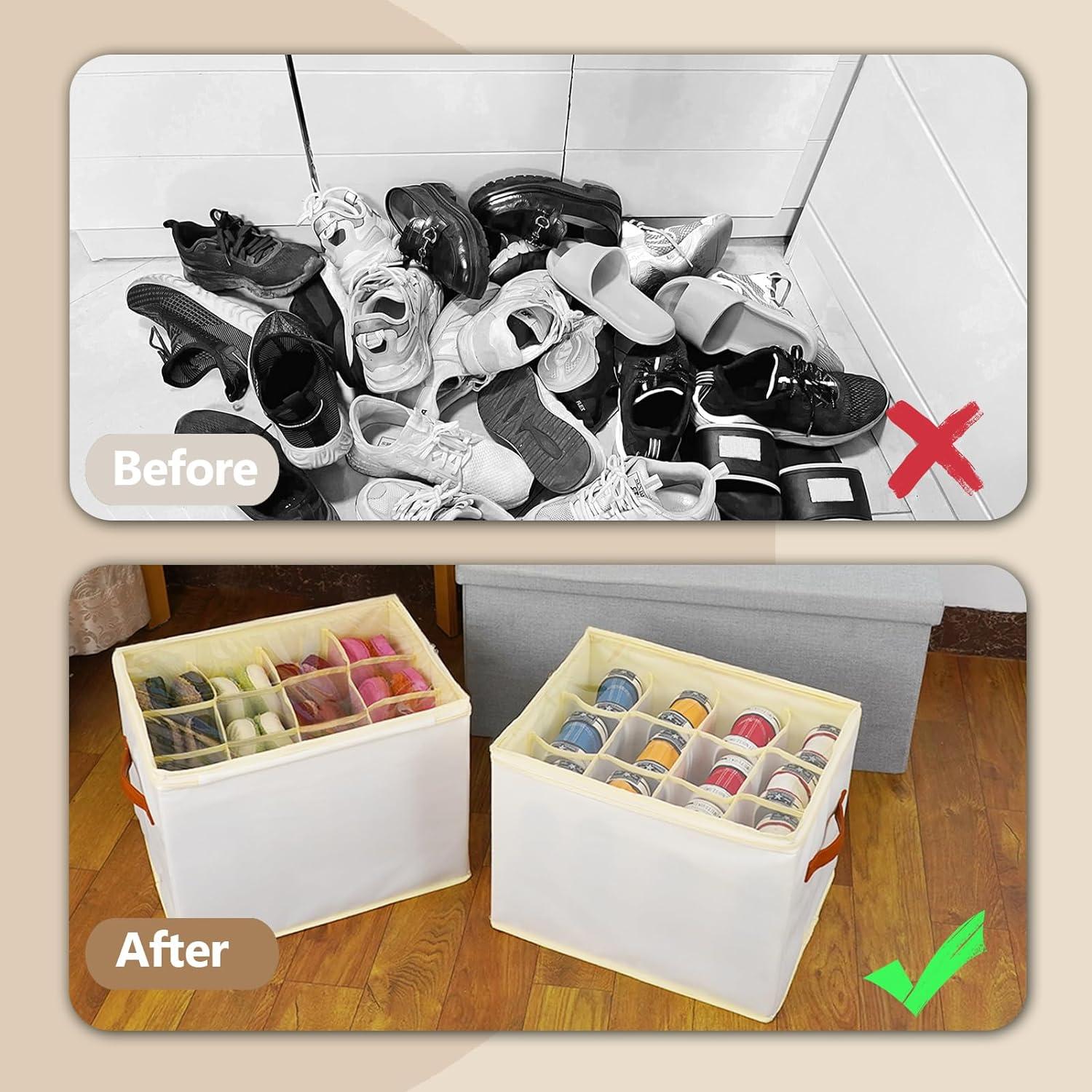 Schuhkartons Stapelbarer Schuh Organizer Schuhregal Weiß 1 Stück