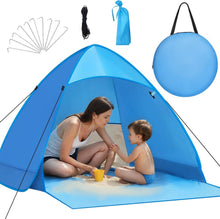 Strandmuschel Karvipark Tragbares Strandzelt UV-Schutz 2-3 Personen