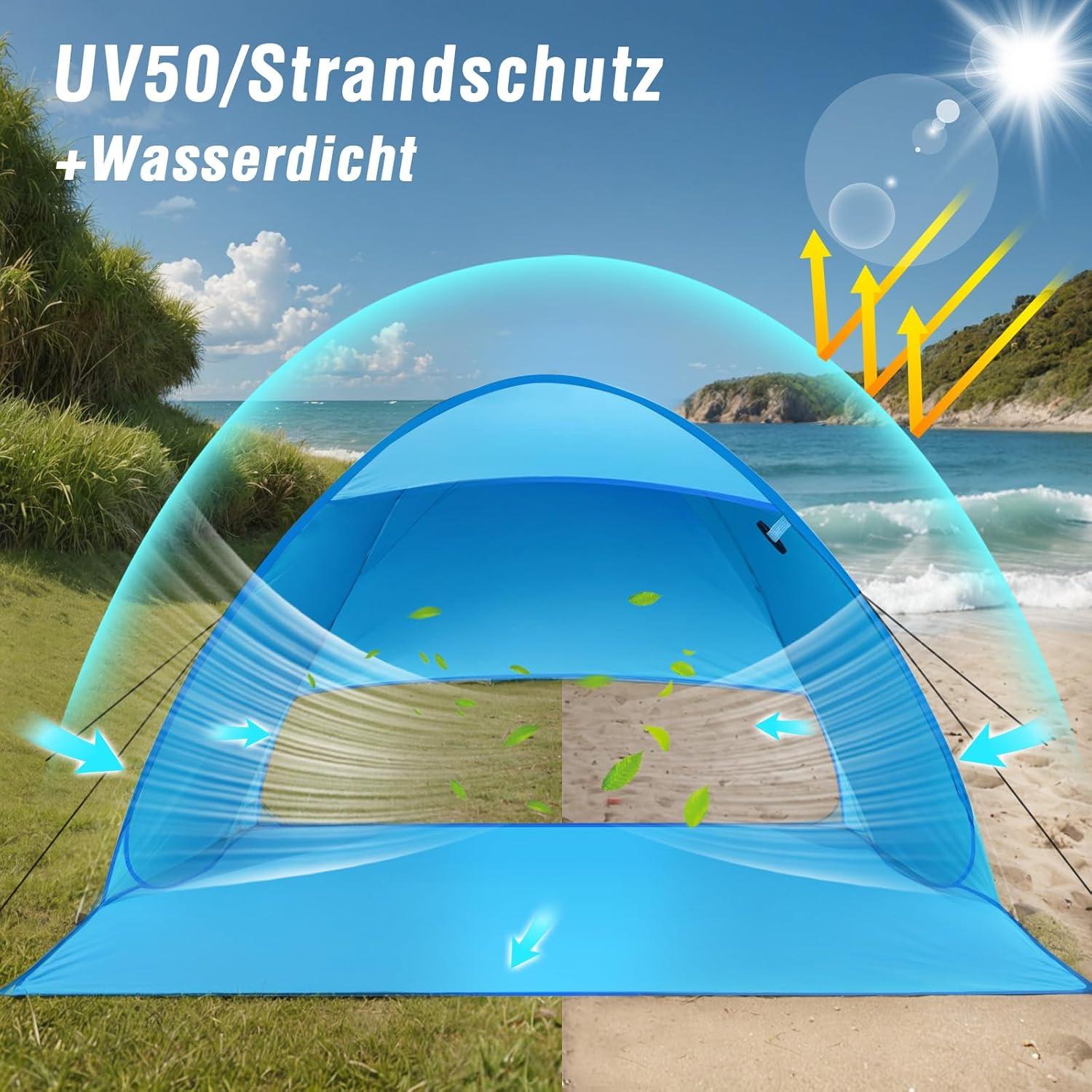 Karvipark Strandmuschel Tragbar Extra Light Sun Shelter
