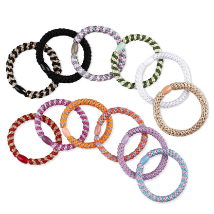 Haargummis Damen 12 Stück Elastisch Zopfgummi Mix Color
