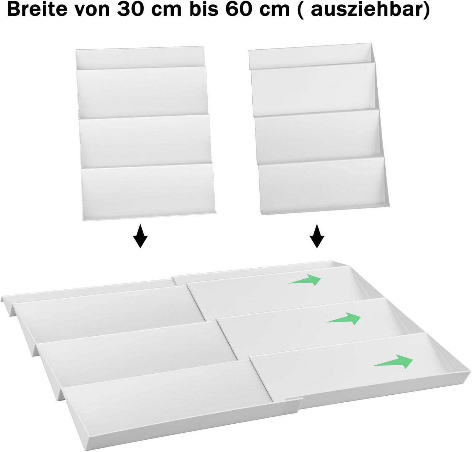 Gewürzregal Schublade Organizer Einstellbar 4 Etagen 30-60cm