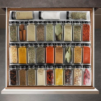 Gewürzregal Schublade Organizer Einstellbar 30-60cm 4 Etagen