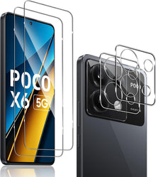 QULLOO Panzerglas Xiaomi Poco X6 5G Displayschutz 9H 4er Set