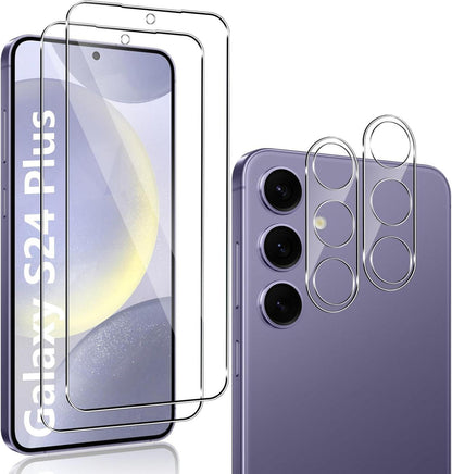 2x QULLOO Panzerglas für Samsung Galaxy S24 Plus Display & Kamera