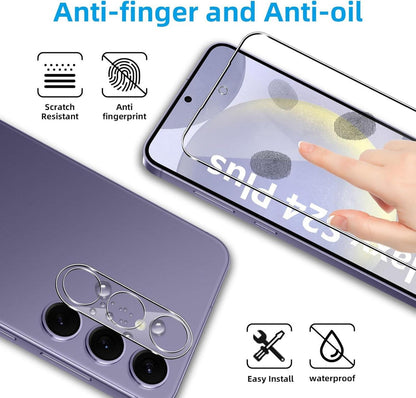 QULLOO Panzerglas Samsung Galaxy S24 Plus 2 Stück