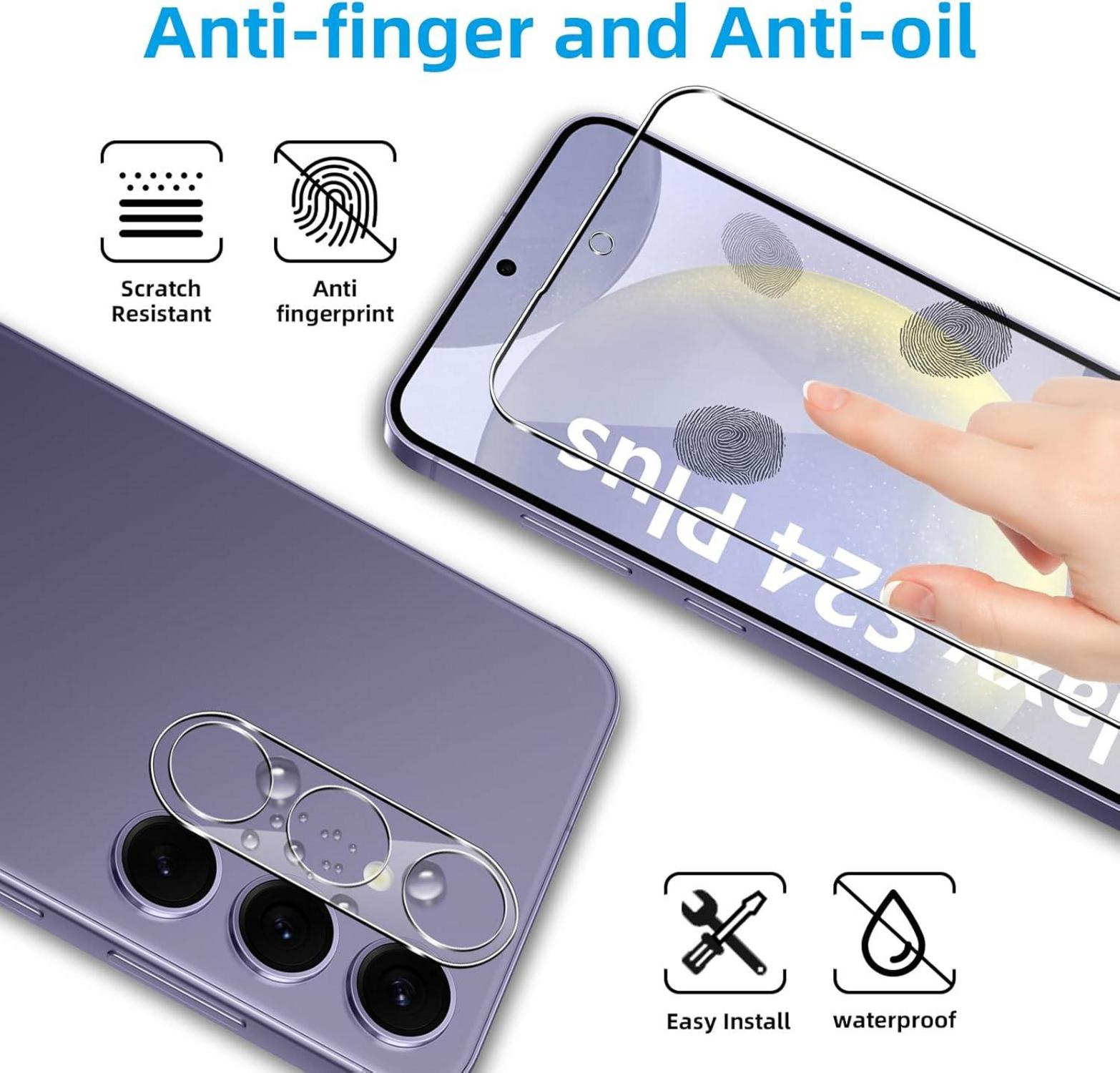 QULLOO Panzerglas Samsung Galaxy S24 Plus 2 Stück