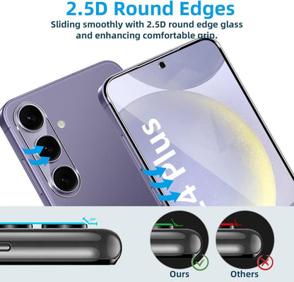 2x QULLOO Panzerglas für Samsung Galaxy S24 Plus Display & Kamera
