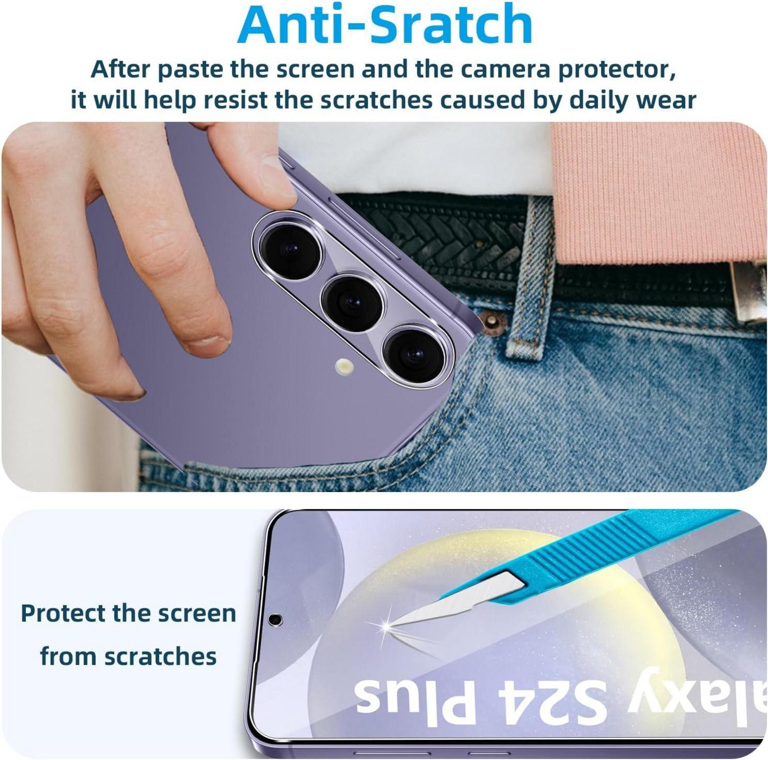 Panzerfolie Samsung Galaxy S24 Plus 2x Schutzglas Display Kameraschutz