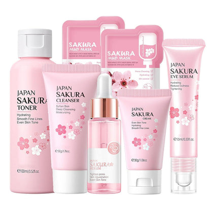 Sakura 7tlg Hautpflege Geschenke Set für Frauen