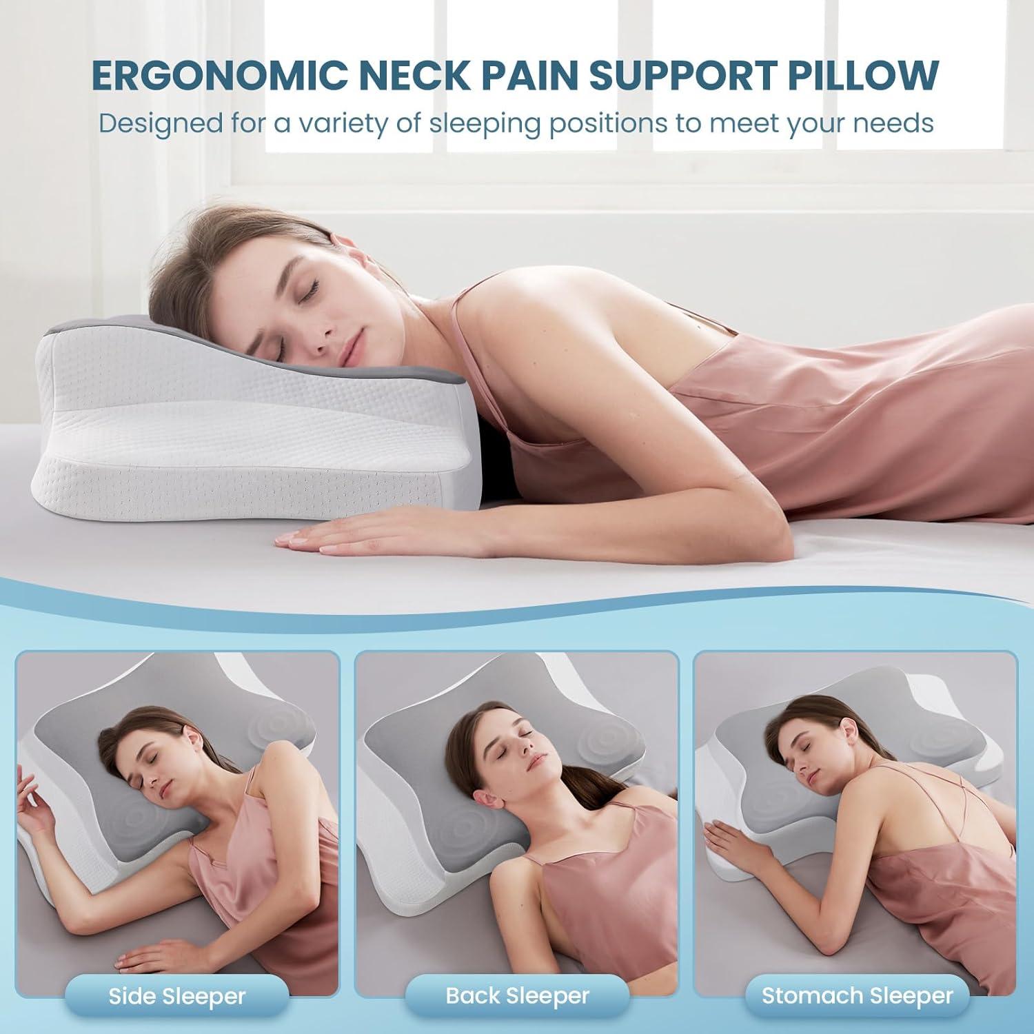 Orthopädisches Memory-Schaum Nackenstützkissen, Konturdesign, für alle