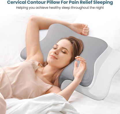 Orthopädisches Memory-Schaum Nackenstützkissen, Konturdesign, für alle