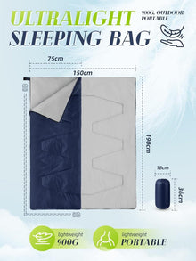 Ultraleichter Schlafsack 900g, kompakt, wasserdicht, für