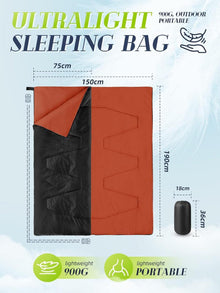 Ultraleichter Schlafsack mit kleinem Packmaß für Camping und