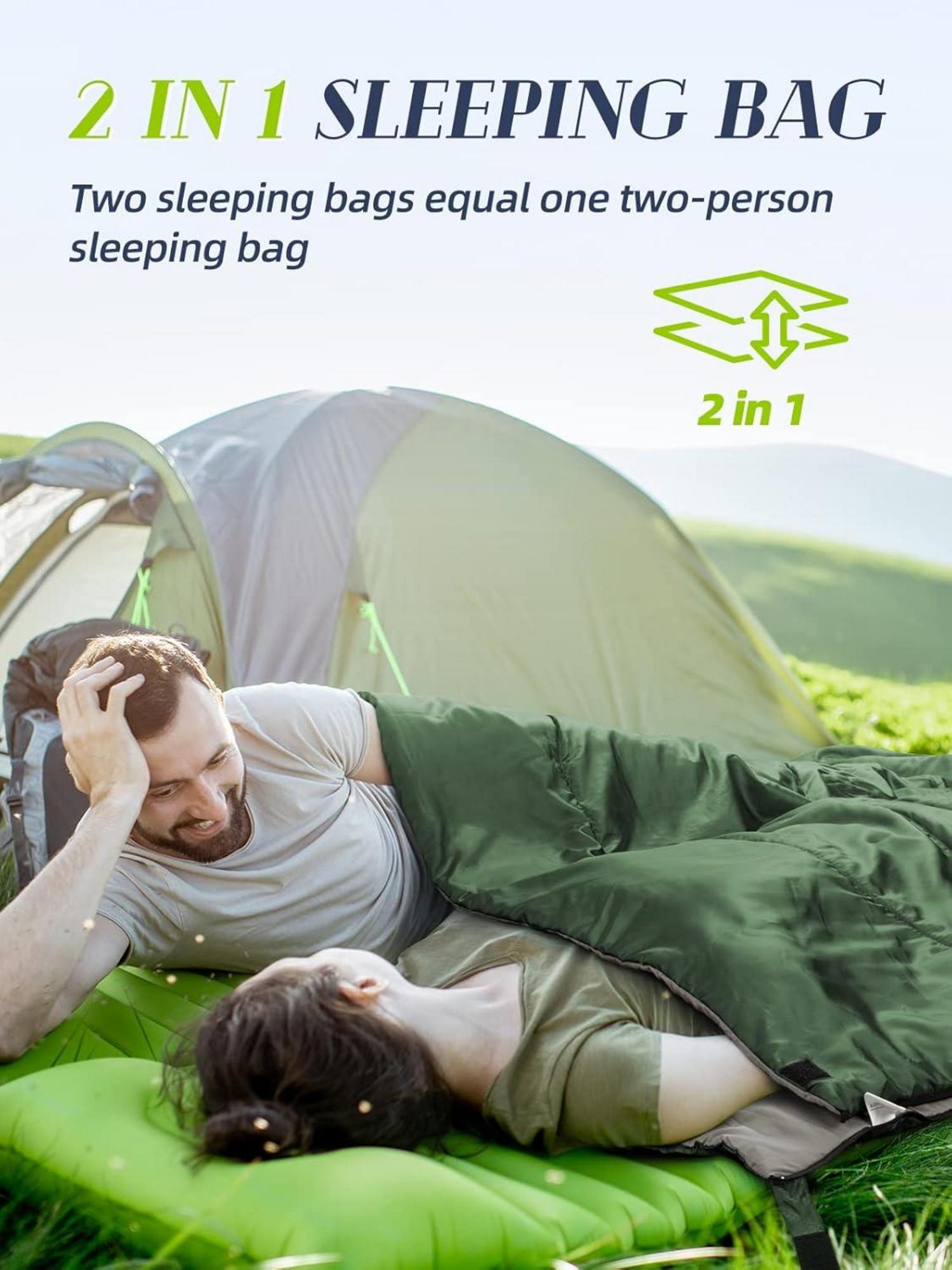Ultraleichter Schlafsack mit kleinem Packmaß für Camping Festival