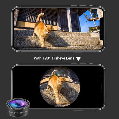 Apexel 5-in-1 Phone Camera Lens Kit Wide Angle Macro Fisheye CPL