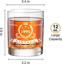 Whiskyglas Geschenkset 1994 in Fassbox - Geburtstagsgeschenk 30 Jahre