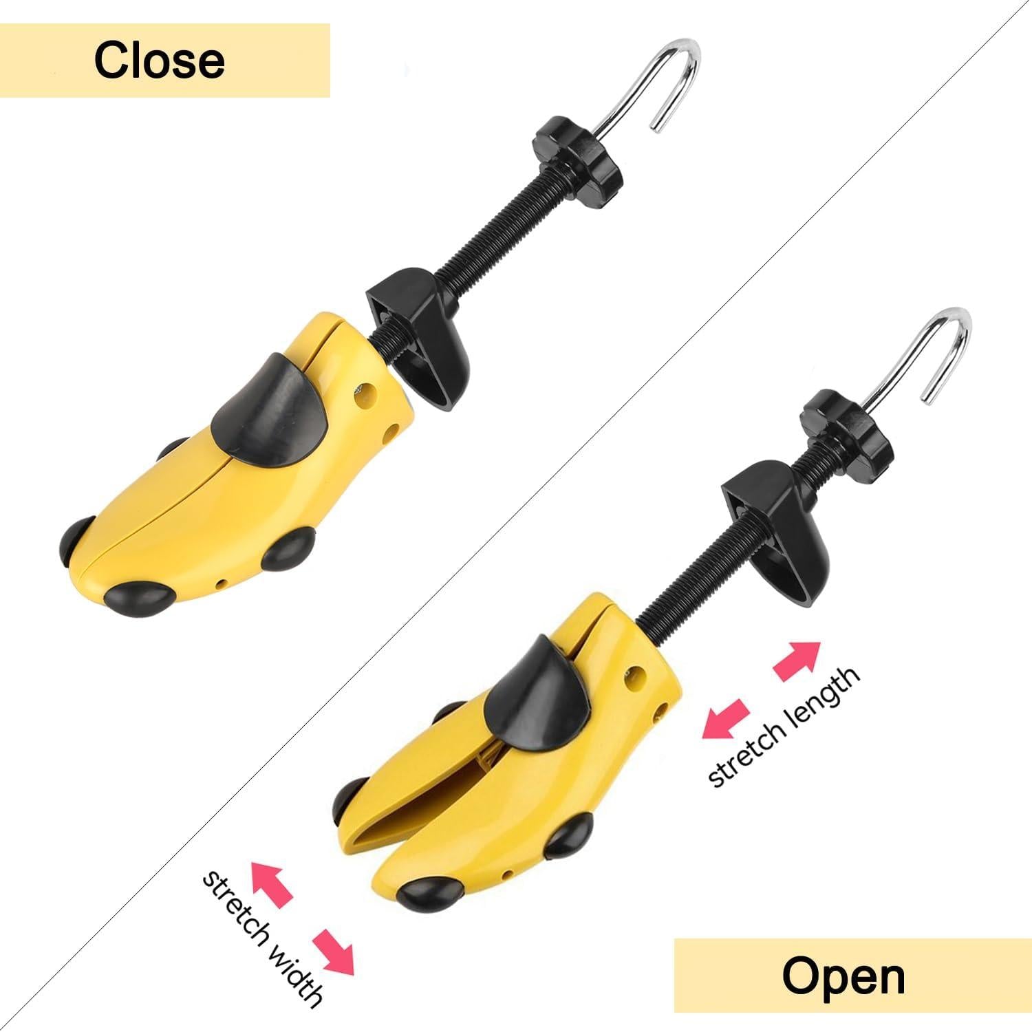 Schuhspanner Schuhdehner Schuhweiter Gelb mit Schuhlöffel