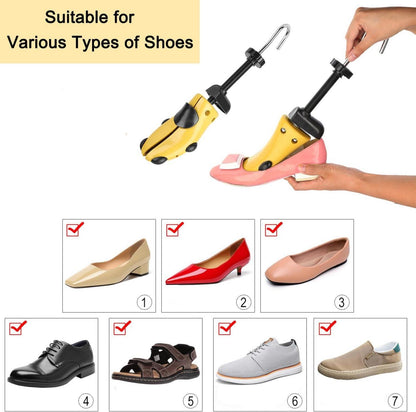 Schuhspanner Damen Herren für individuelle Schuhdehnung Gelb