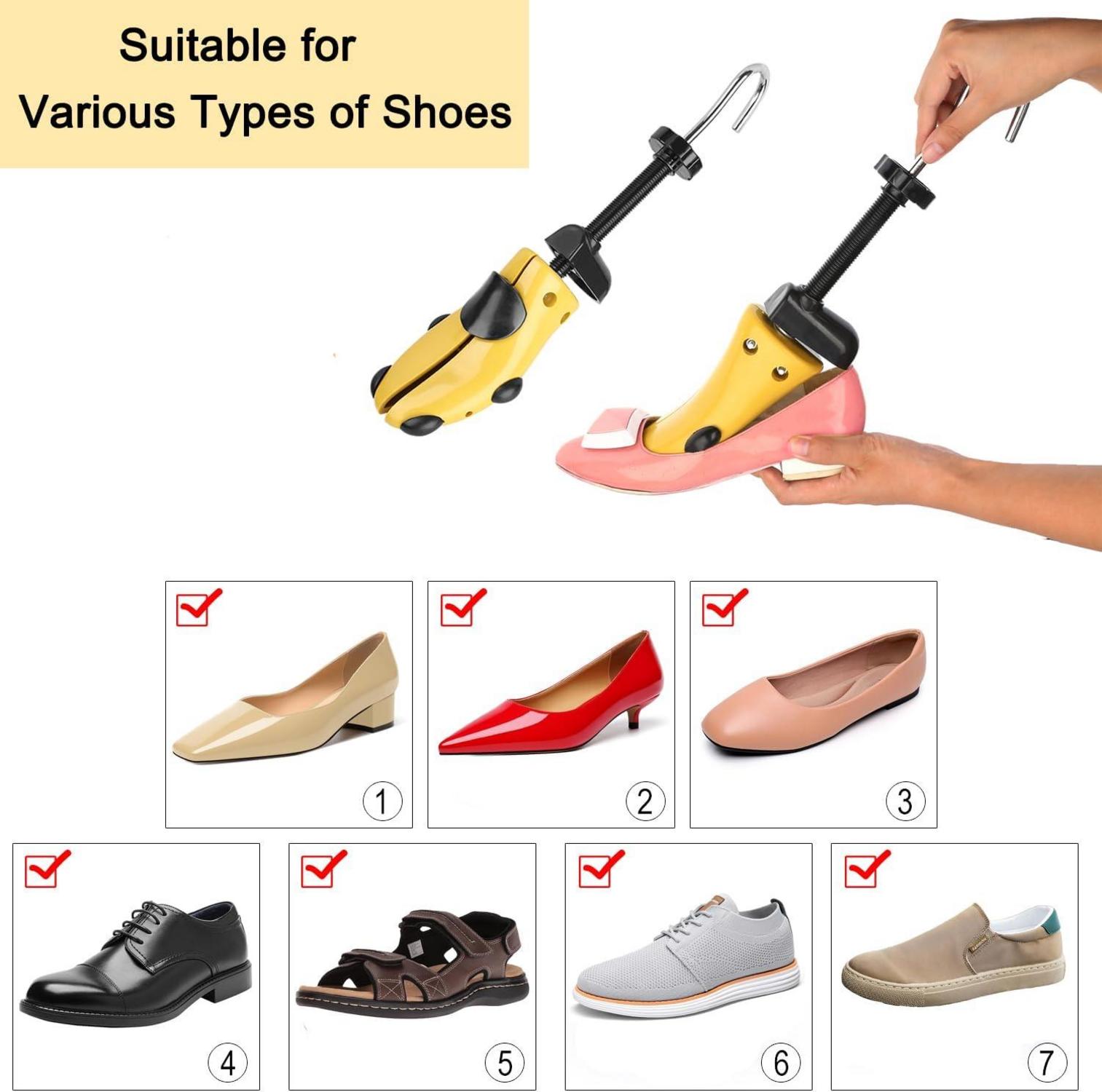 Schuhspanner Damen Herren für individuelle Schuhdehnung Gelb