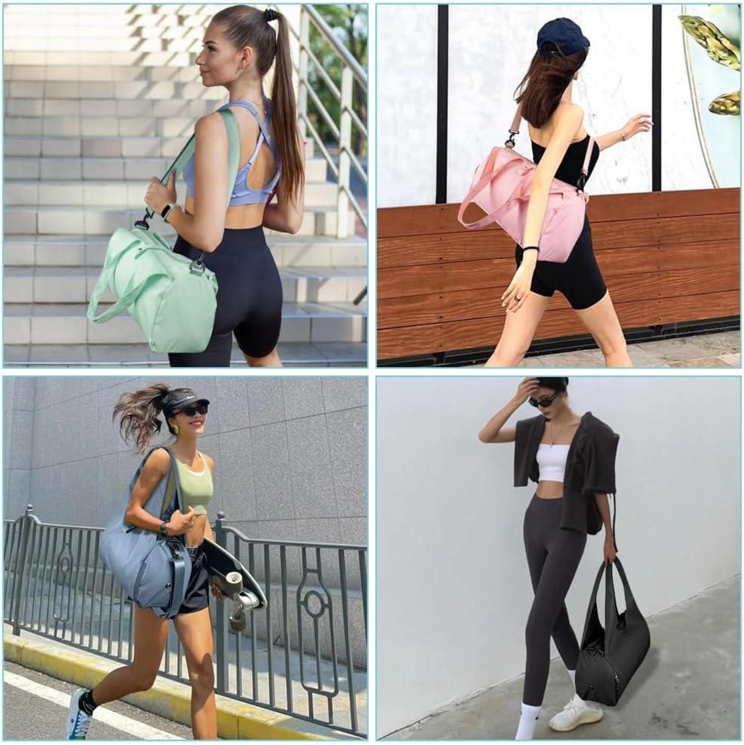Wasserdichte Sporttasche mit Schuh- und Nassfach, Yogatasche Fitnesstasche