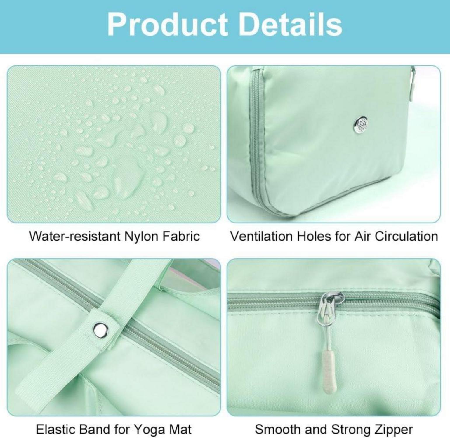 Sporttasche mit Schuh- & Nassfach, Yogatasche Damen/Herren, Wasserdichte Reisetasche Blau