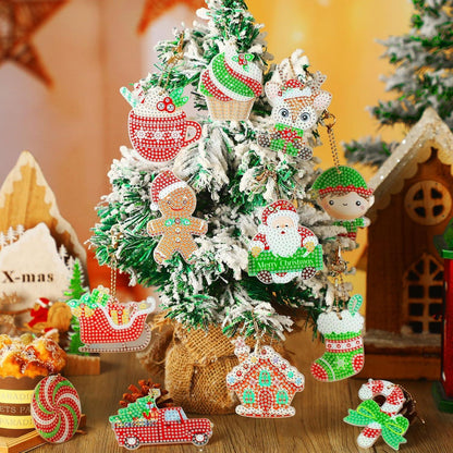 12er Set Weihnachten Diamond Painting Anhänger für Kinder