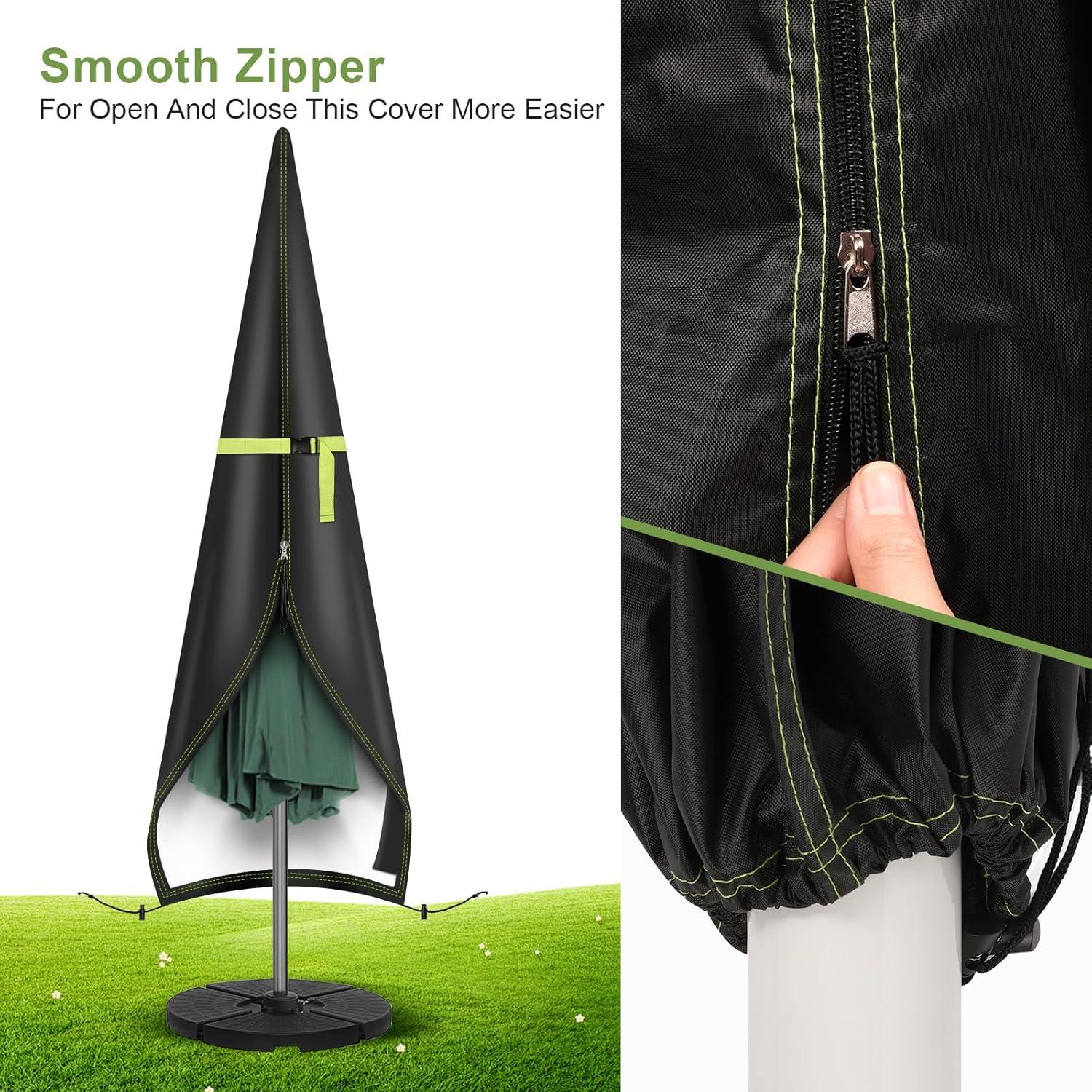Sonnenschirm Schutzhülle UV-Schutz 50+ für Mittelstockschirme 175x32/38cm