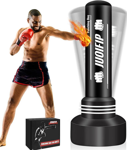 Boxsack mit Boxständer 180cm - Freistehender Kickboxsack für Training