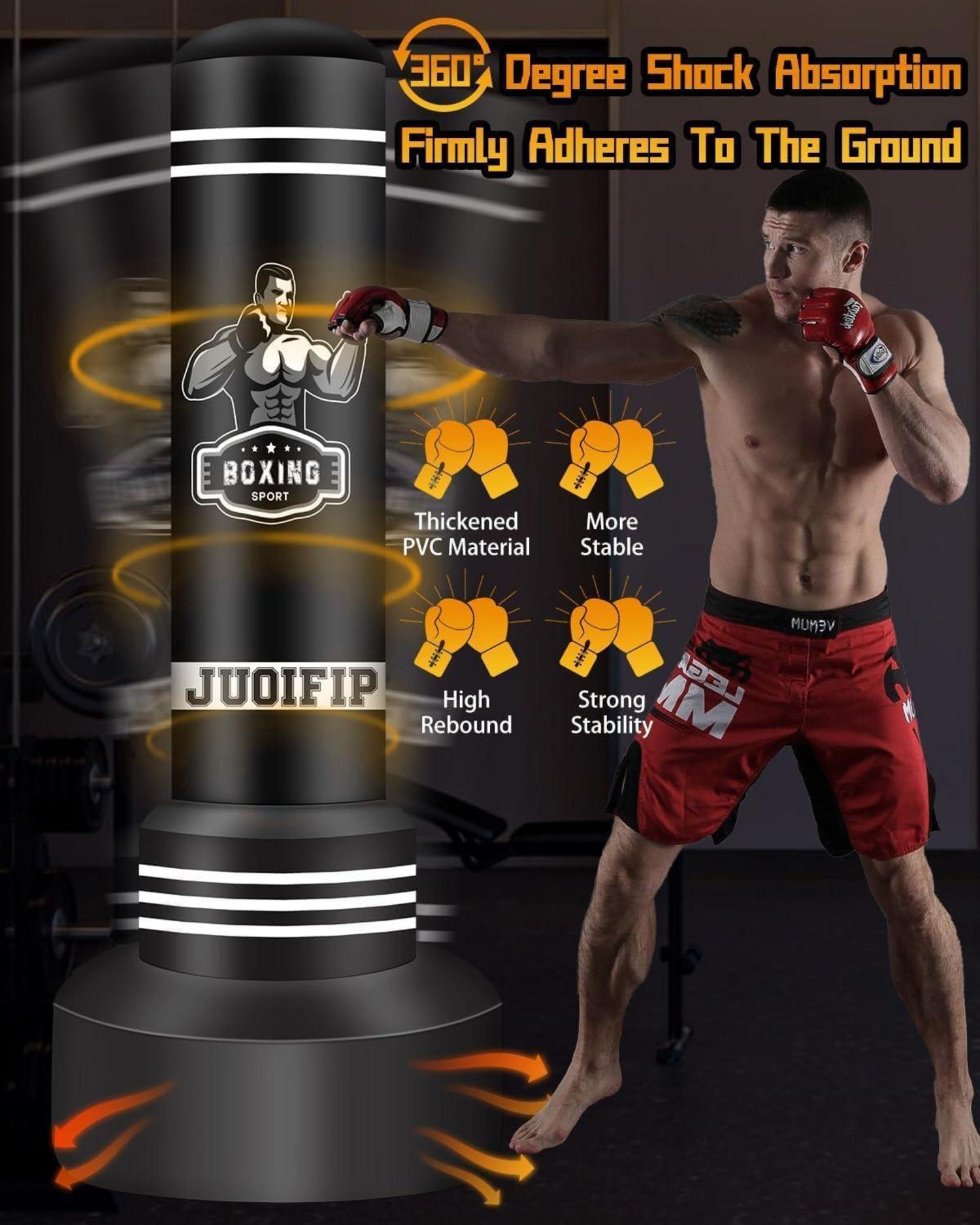 Freistehender Boxsack 175 cm für Erwachsene mit Ständer Training MMA