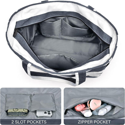 Oscaurt Strandtasche Damen Groß Tote Bag Umhängetasche 40LUrlaub Familie