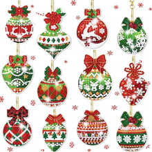 Diamond Painting Weihnachtsball Schlüsselanhänger Set