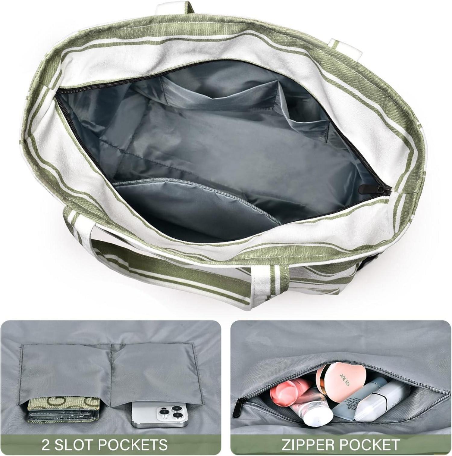 Große Strandtasche XXL Damen Umhängetasche 40L Wasserdicht mit Nasstasche