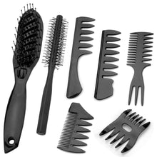 Haarbürsten Set Männer Styling 7-teilig Rundbürste Kamm Texturkamm