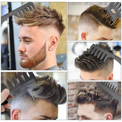 Kamm Männer Haarbürste Set 7-tlg. Rundbürste belüftete Haarbürste