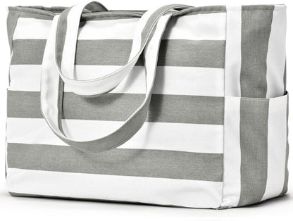 Strandtasche Damen Canvas XXL Tote Bag Wasserdicht Multifunktionales