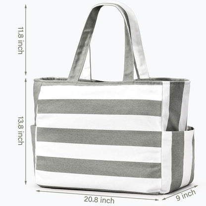Große Strandtasche XXL Damen Canvas Tote Bag wasserdicht 40L multifunktional