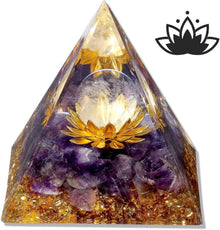 Amethyst Orgonit Pyramide Lila Stein Lotus Kristalle Energie