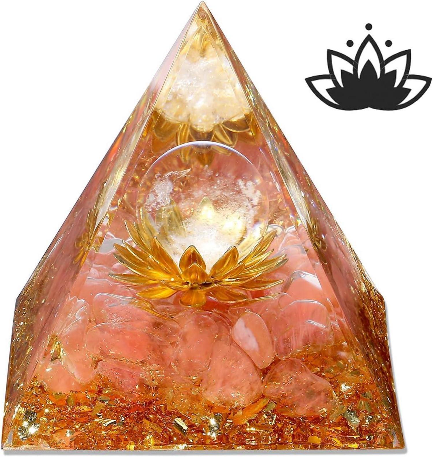 Kristall Orgonit Pyramide Wassermelone Turmalin Lotus Edelsteine