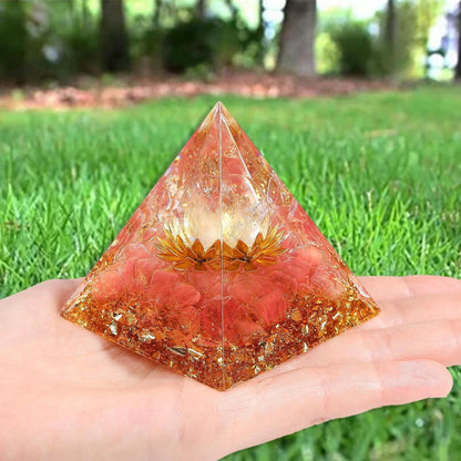 Kristall Orgonit Pyramide Wassermelone Turmalin Lotus Edelsteine