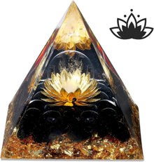 Obsidian Orgonit Pyramide Schwarz Kristalle Lotus Edelsteine