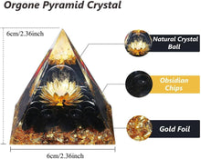 Obsidian Orgonit Pyramide Schwarz Kristalle Lotus Pyramide