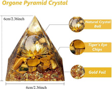 Tigerauge Stein Pyramide Orgonit Kristall Lotus Positiv