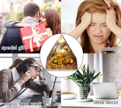 Tigerauge Stein Pyramide Orgonit Kristalle Lotus Pyramide