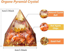 Kristall Pyramide Orgonit Karneol Roter Achat Lotus Positive
