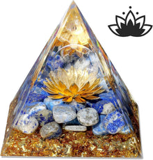 Lapislazuli Stein Orgonit Pyramide Kristalle Lotus Positive Energie